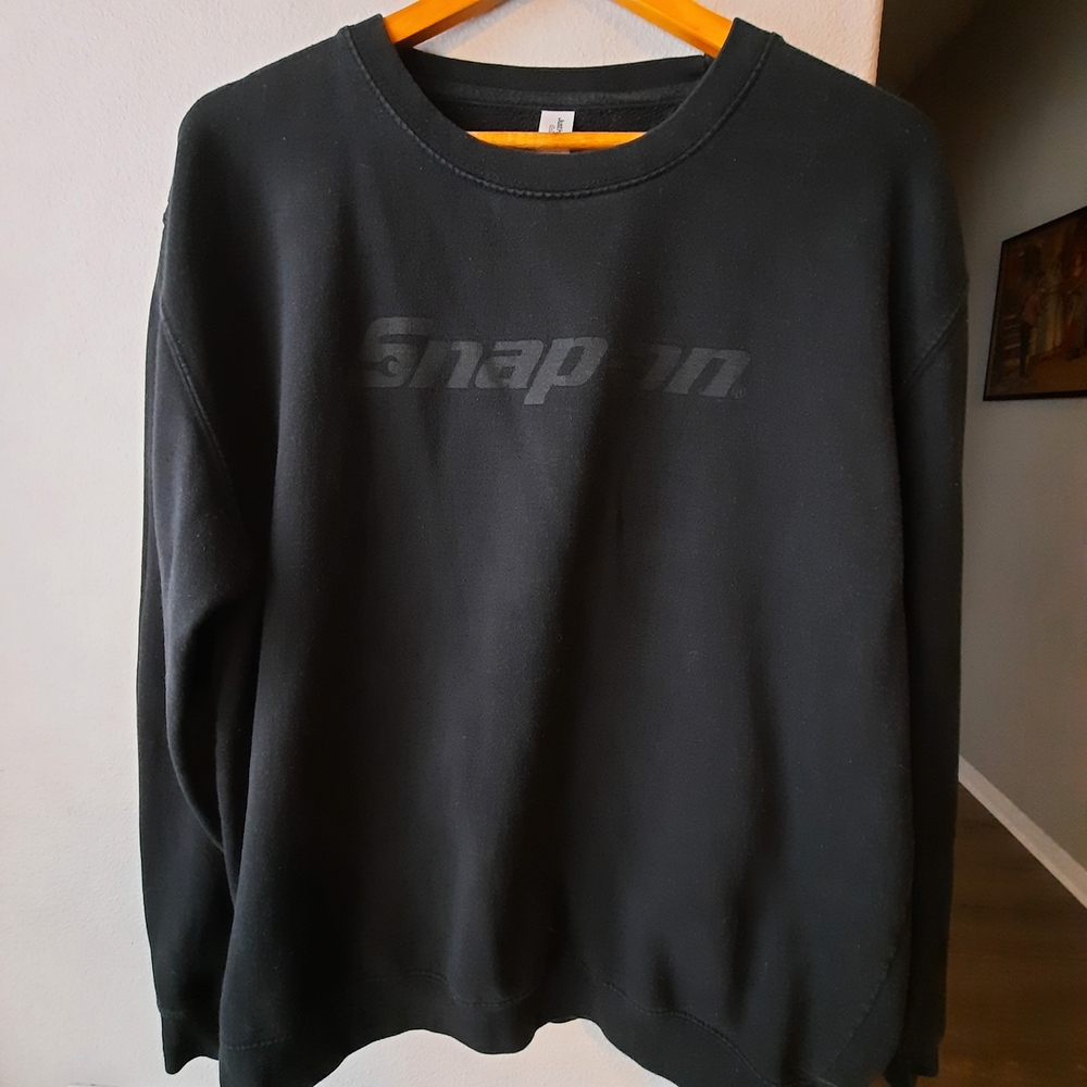 Snap-On Men's Black Crewneck Sweater